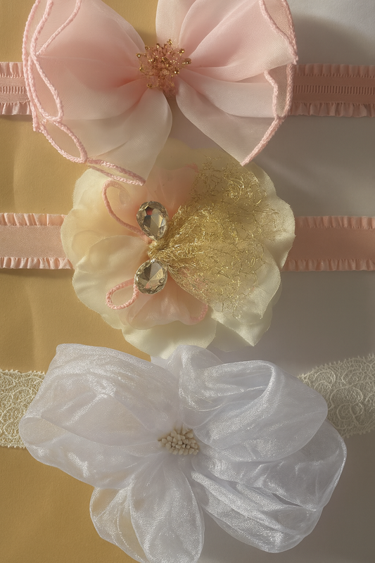 🌸 Mini Me Kidz Luxury Baby Headband Set (Pack of 3)