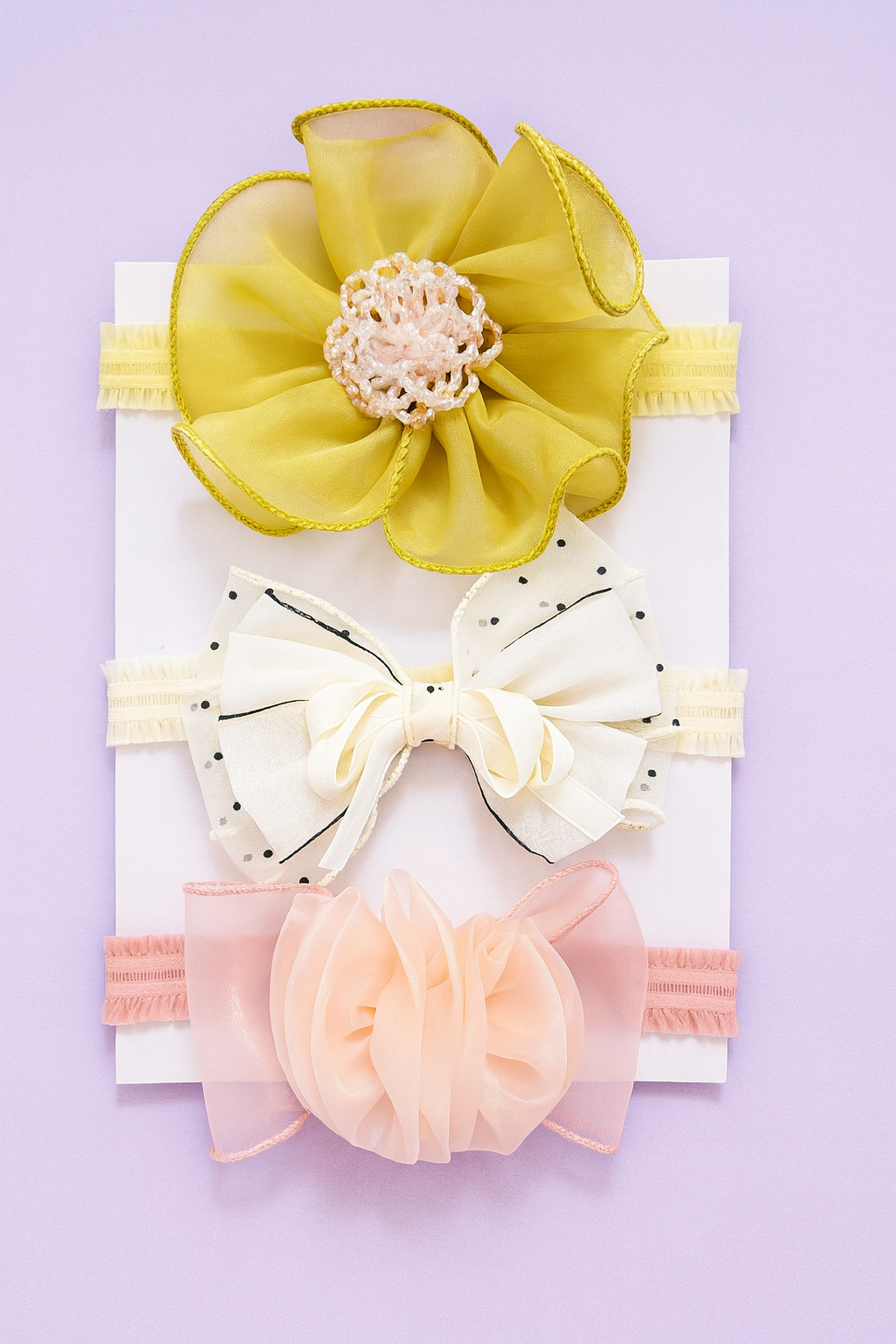🌸 Baby Girl Premium Headband Set – 3 pcs Combo