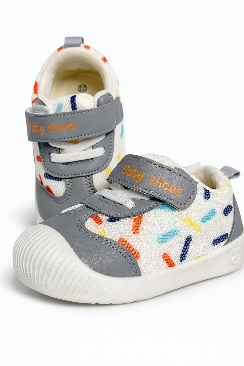 ColorPop Baby Sneakers – Breathable Anti-Slip First Walker Shoes with Velcro Strap for Boys & Girls