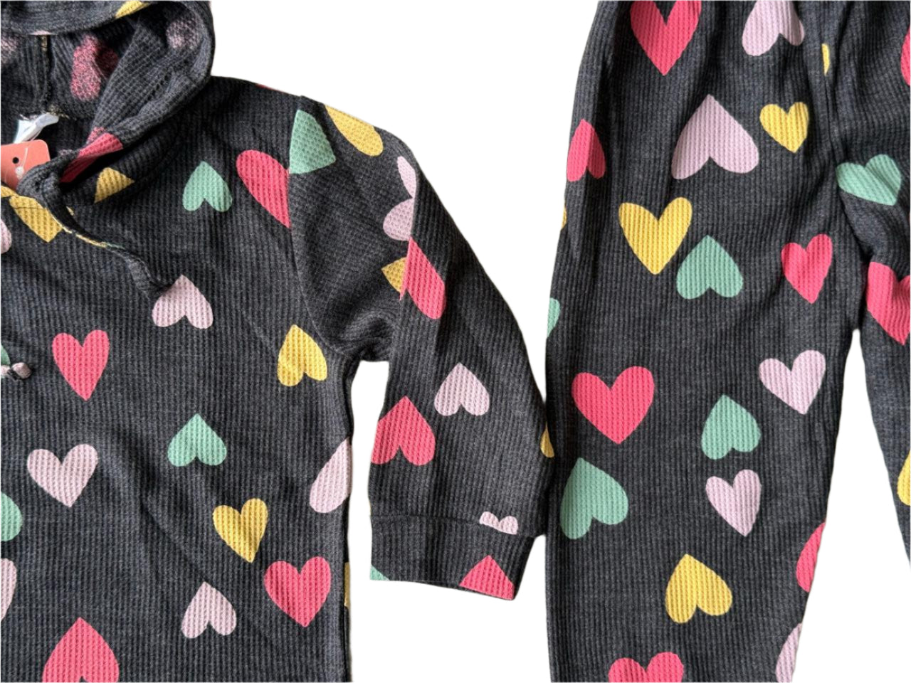 Sweetheart Hoodie &amp; Jogger Set – Charcoal Love-zoom-3