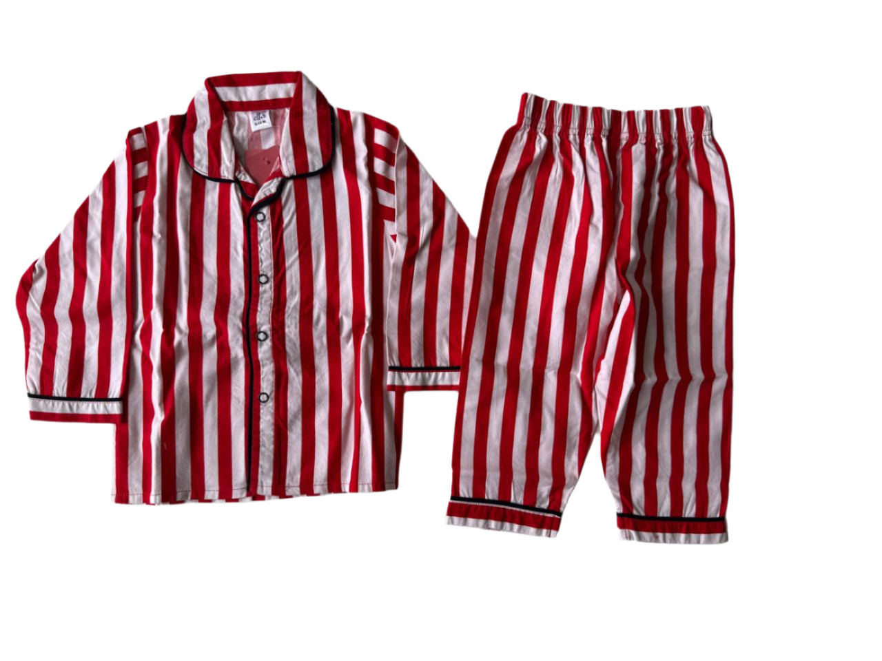 This is a stylish and cozy toddler pajama set featuring