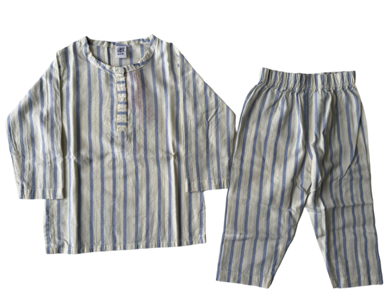 Soft Striped Cotton Kurta Pajama Set for Kids