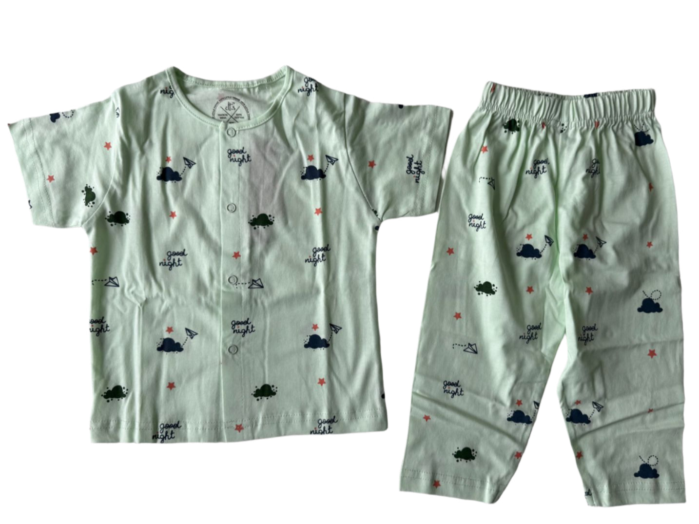Sweet Dreams Pajama Set – Mint Cloud Print-zoom-2