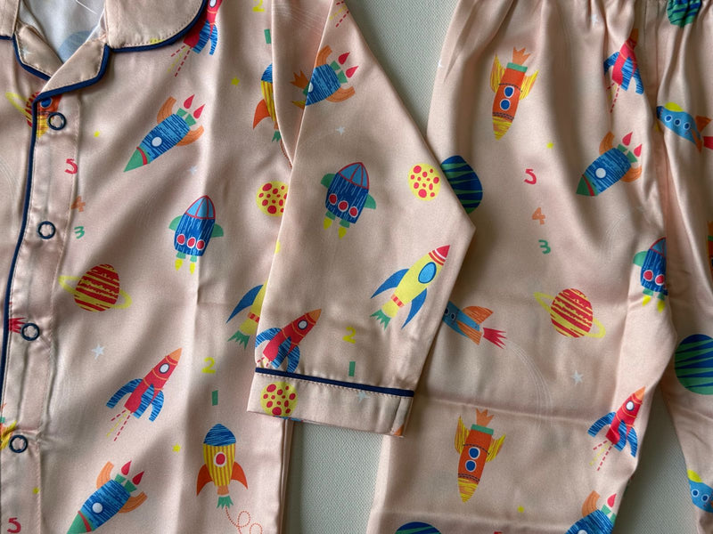 Blast Off to Dreamland Pajama Set 🚀-zoom-