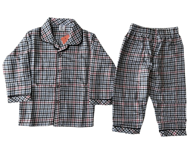 Classic Houndstooth Kids Pajama Set-zoom-