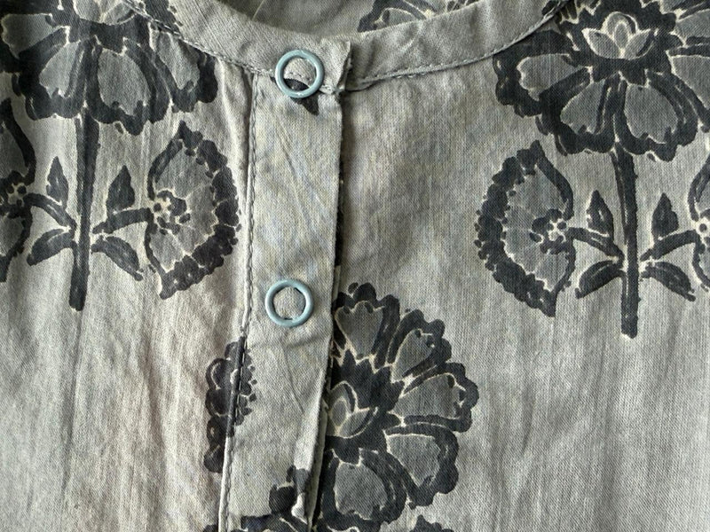 Floral Blue Kurta Pajama Set – Soft Cotton Comfort for Toddlers-zoom-