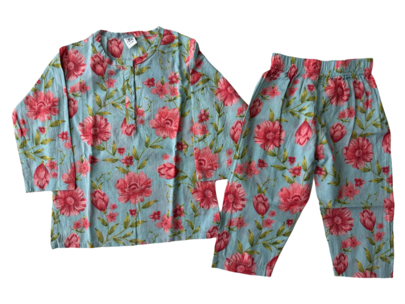 Blossom Breeze Floral Nightwear Set-zoom-