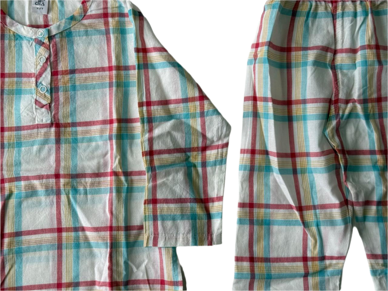 🌈 Soft Cotton Plaid Kurta-Pajama Set for Kids