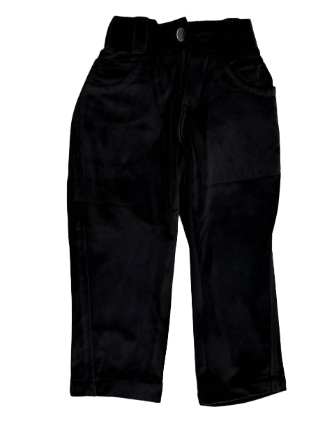 Dashing in black, (3-pcs)this velvet outfit is perfect for your little prince!