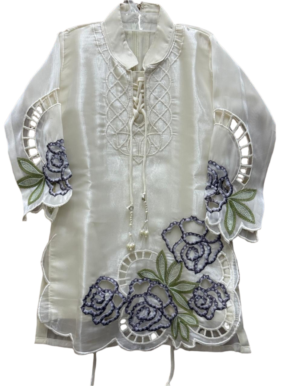 Elegant teal embroidered ethnic set perfect for festive occasions and celebrations.