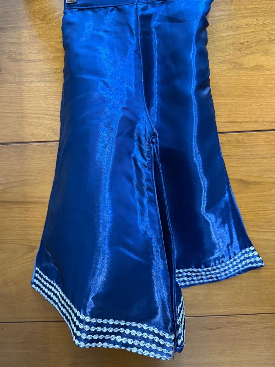 Royal Blue Embroidered Sharara Set