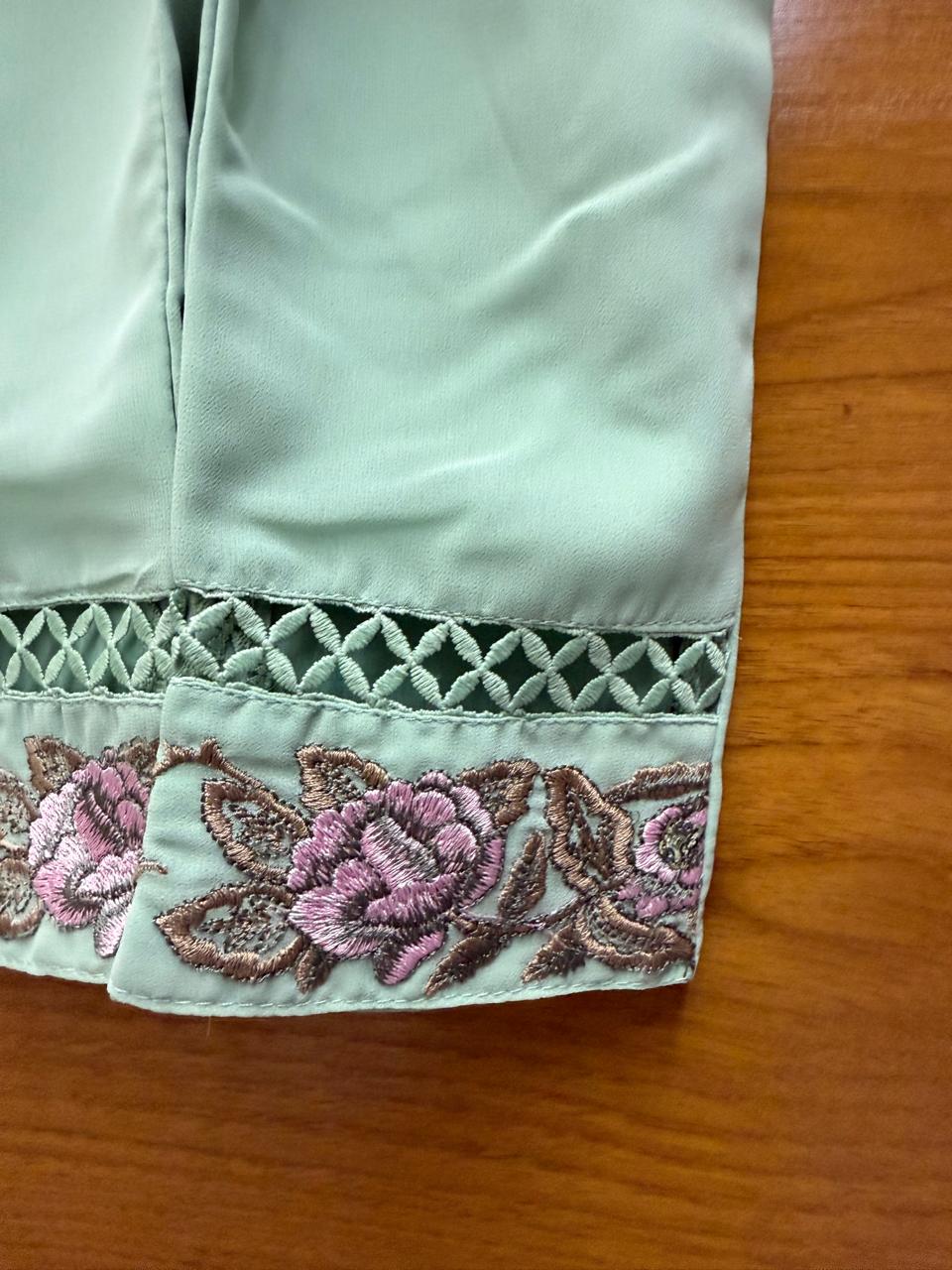 Mint Green Embroidered Party Wear Suit