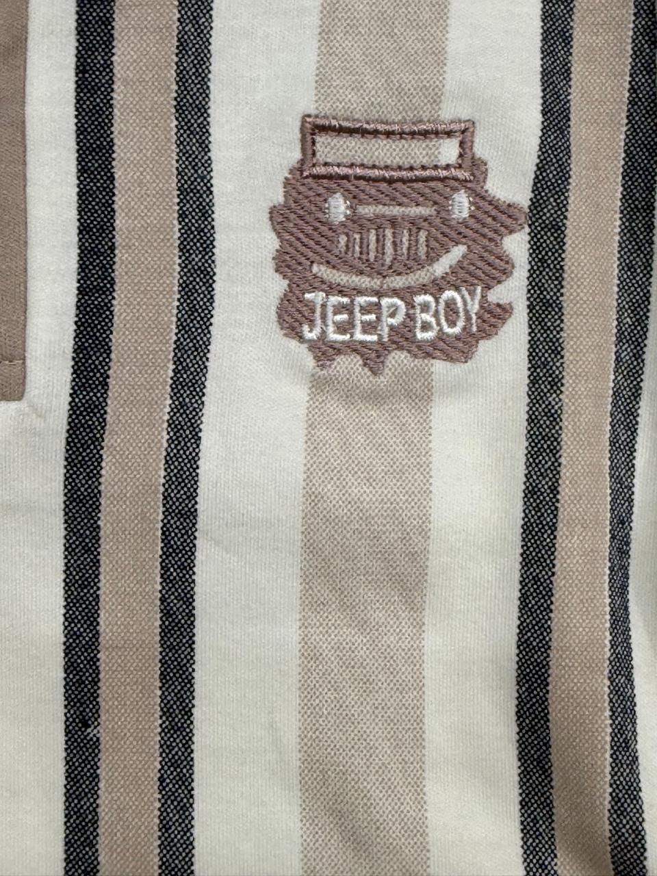 Stylish striped tee and comfy blue shorts set for your little Jeep Boy!