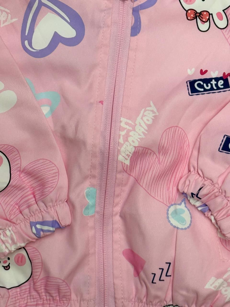 Pastel Blue "Cute Bunny" Hooded Jacket