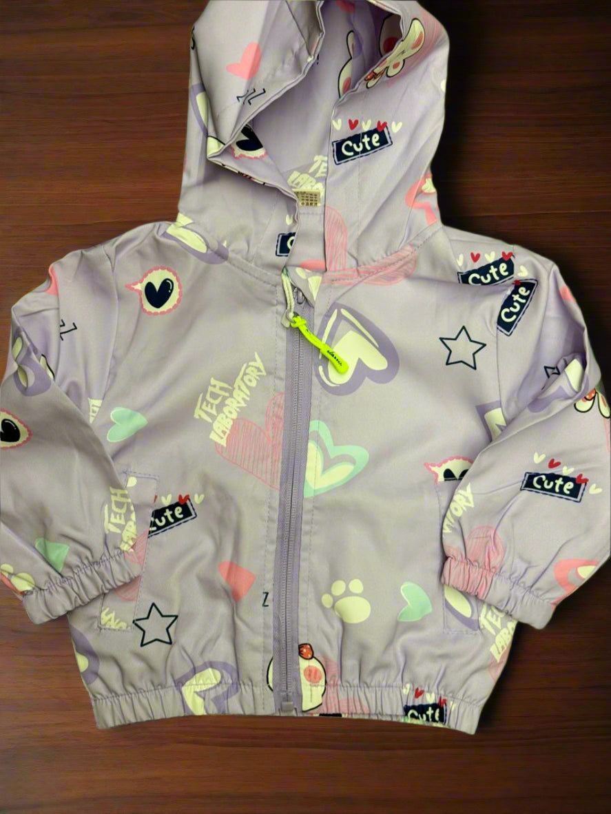 Pastel Blue "Cute Bunny" Hooded Jacket