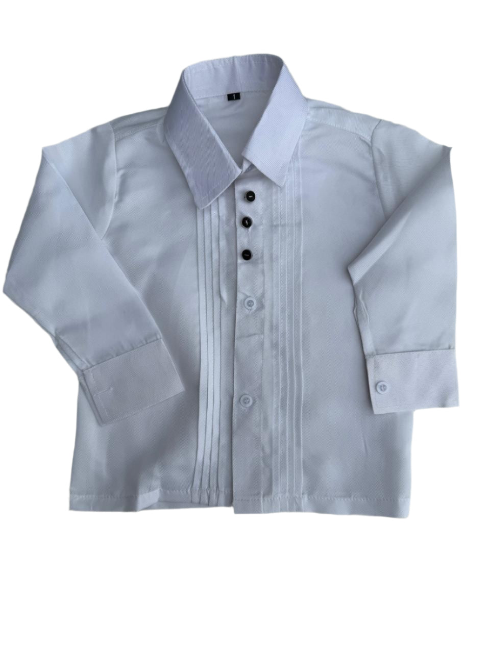 Premium black tuxedo with elegant embroidery – perfect for your little gentleman’s grand occasions.