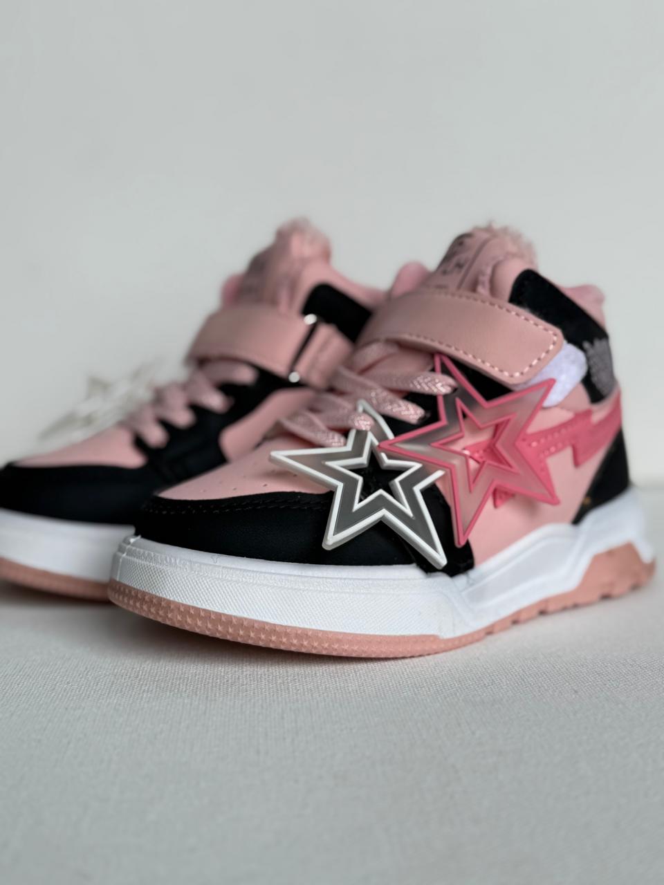 "Starry style meets all-day comfort in these trendy kids’ sneakers."