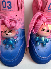 ✨ "Step into fun with these cute teddy-charm sneakers!"