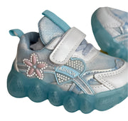 "Step into style &amp; comfort with these adorable pastel blue kids’ sneakers!"