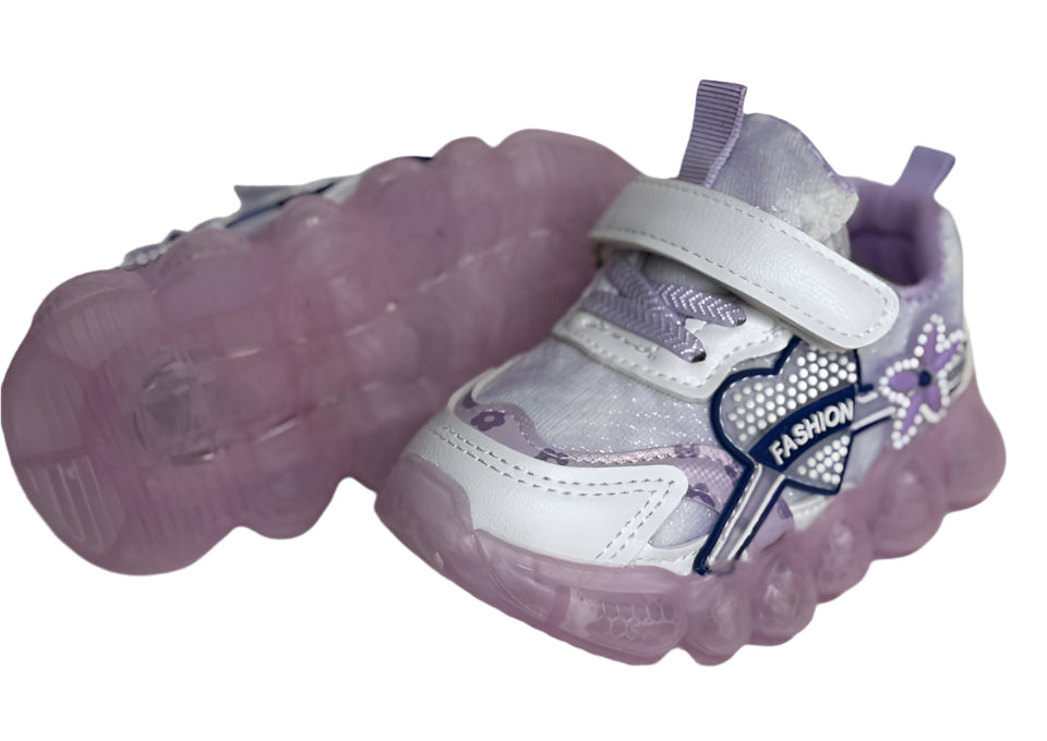 "Step into style &amp; comfort with these adorable pastel blue kids’ sneakers!"