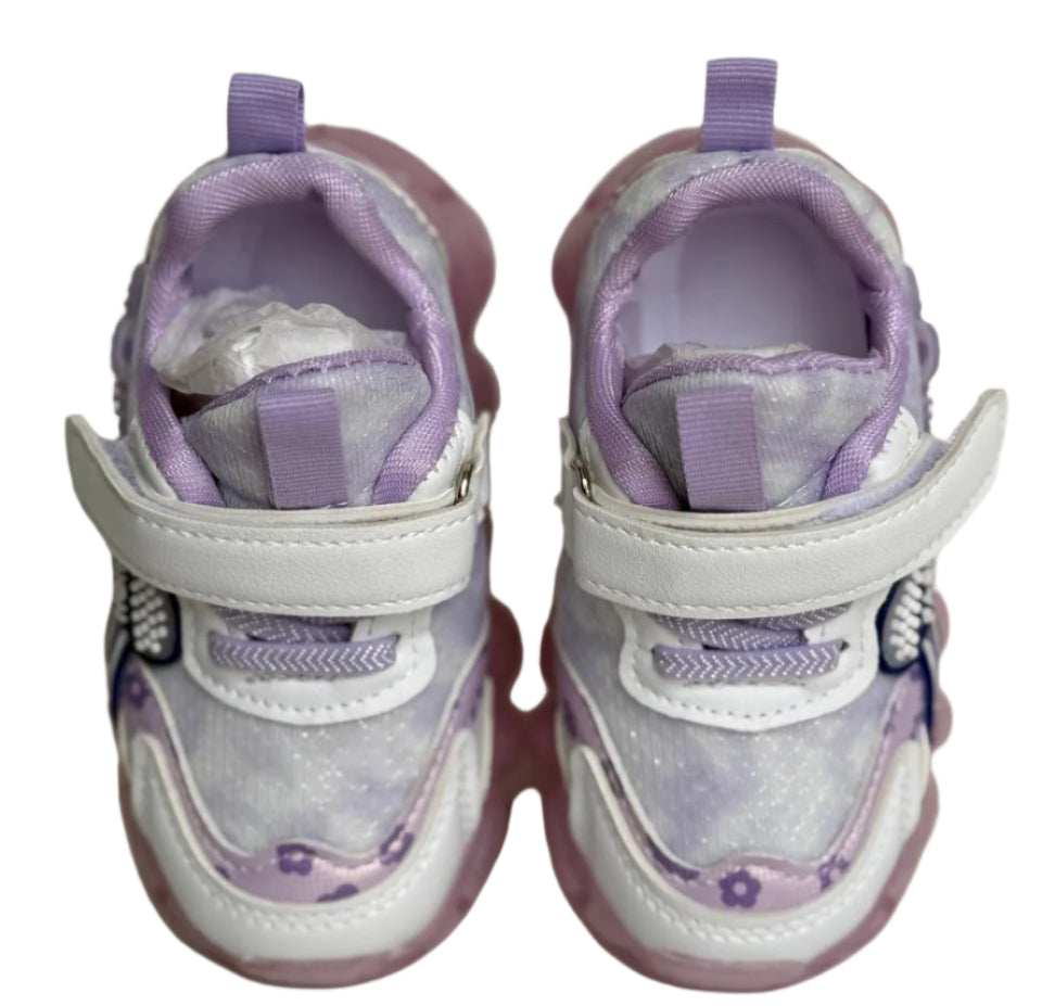 "Step into style &amp; comfort with these adorable pastel blue kids’ sneakers!"