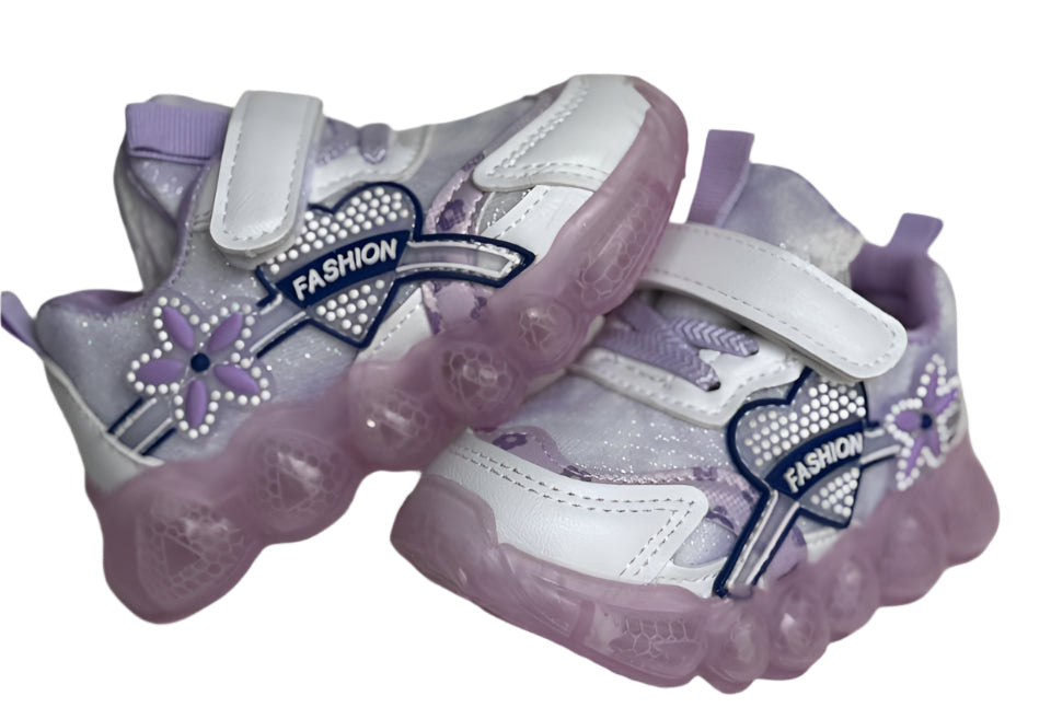 "Step into style &amp; comfort with these adorable pastel blue kids’ sneakers!"