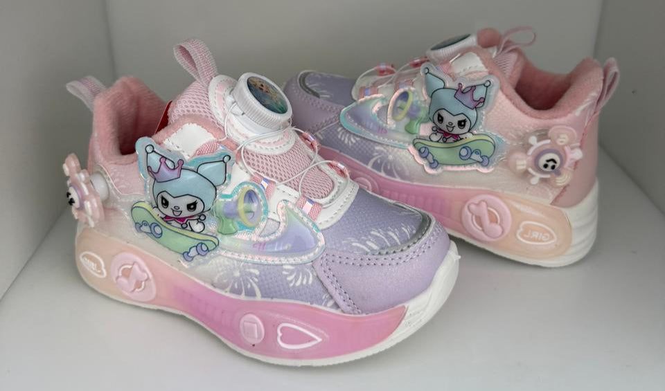 ✨ Pastel Princess Light-Up Sneakers – Lavender & Pink Magic ✨