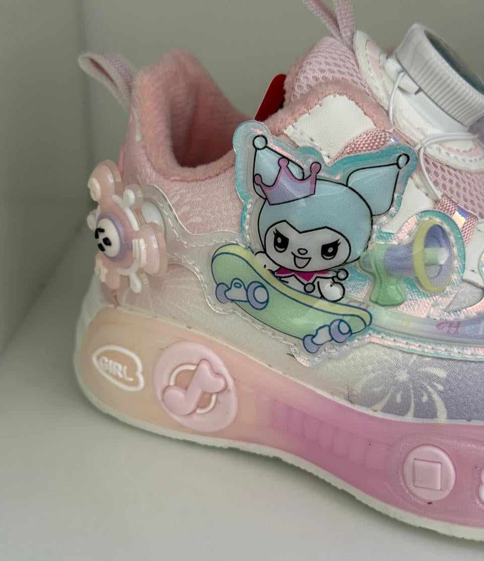 ✨ Pastel Princess Light-Up Sneakers – Lavender & Pink Magic ✨