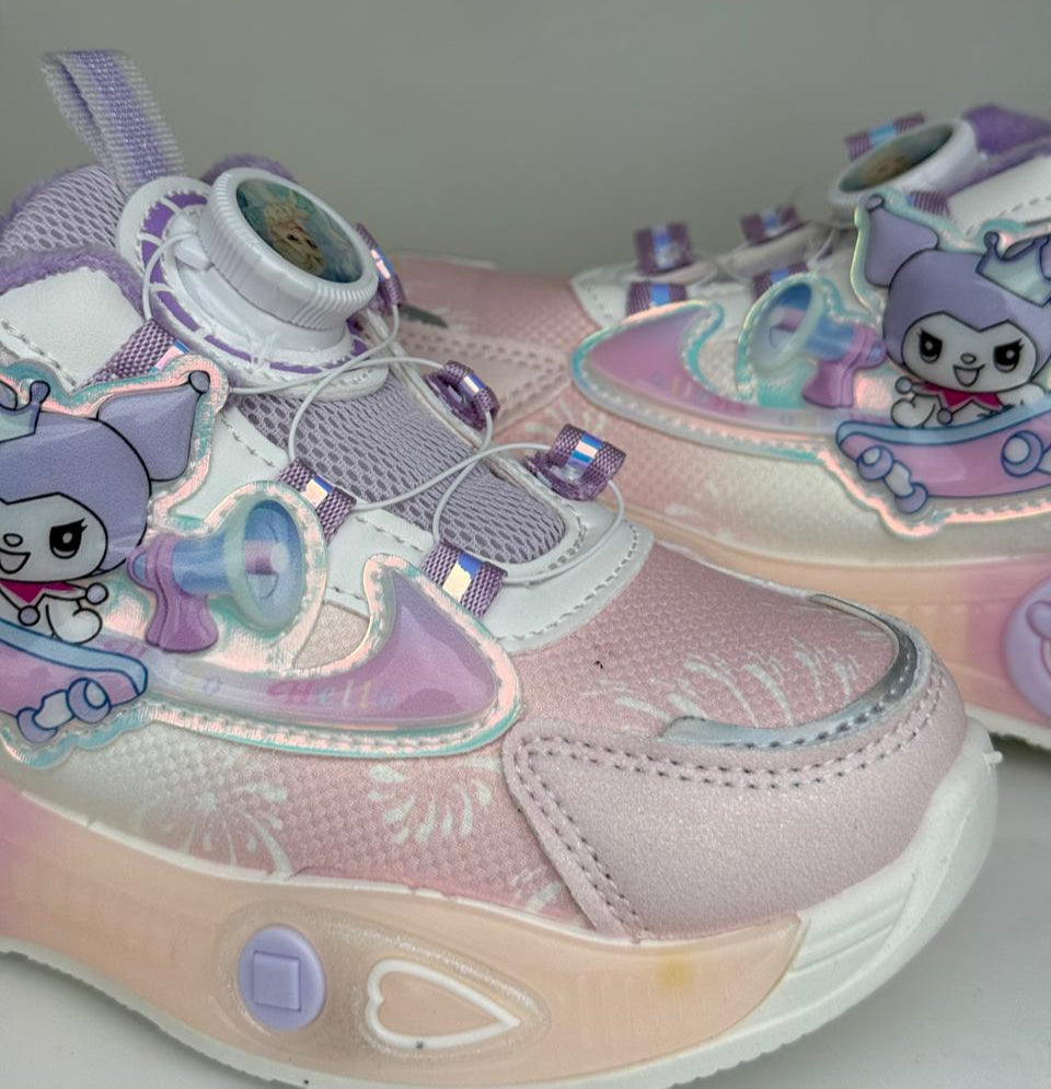 ✨ Pastel Princess Light-Up Sneakers – Lavender & Pink Magic ✨