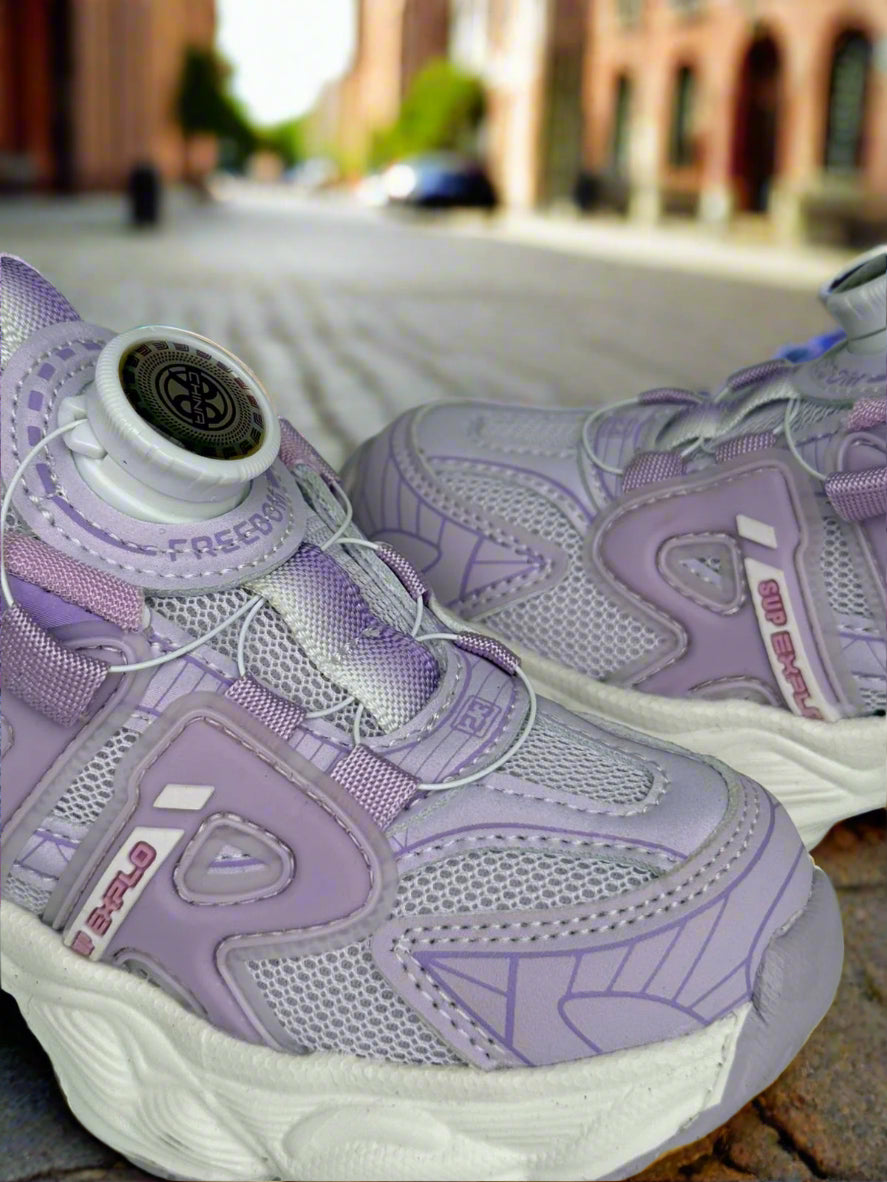 Beige Power-Lock Sneakers – Durable, Comfy & Easy for Kids
