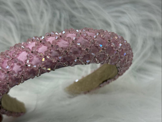 ✨ Handmade crystal-beaded hairband – elegant, festive &amp; classy!