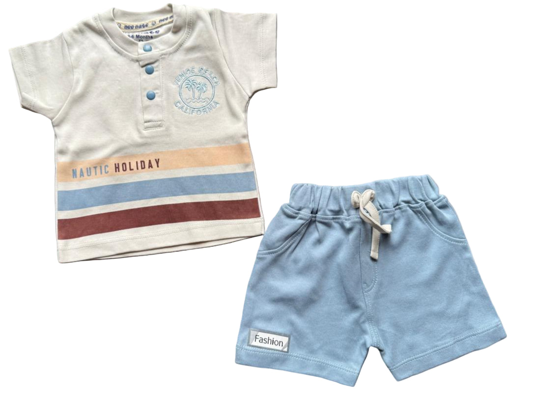 Stylish 2-piece outfit for baby boys – comfy, trendy & perfect for everyday wear!"