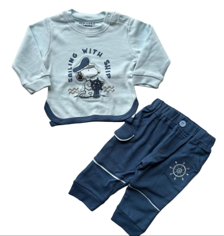 ⚓ “Dress your little sailor in comfort & cuteness – Sailing with Ship outfit now available!”