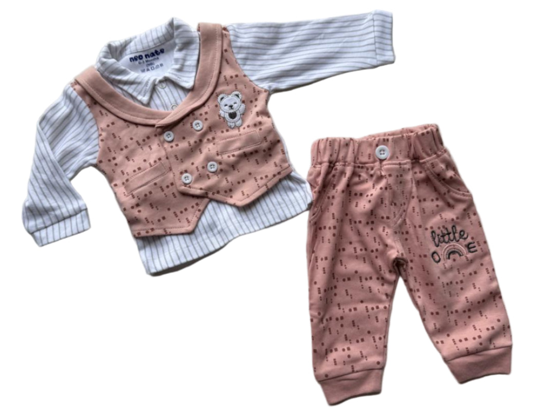 “Dress your little prince in comfort &amp; cuteness – Premium Baby Boy Outfit Set.”