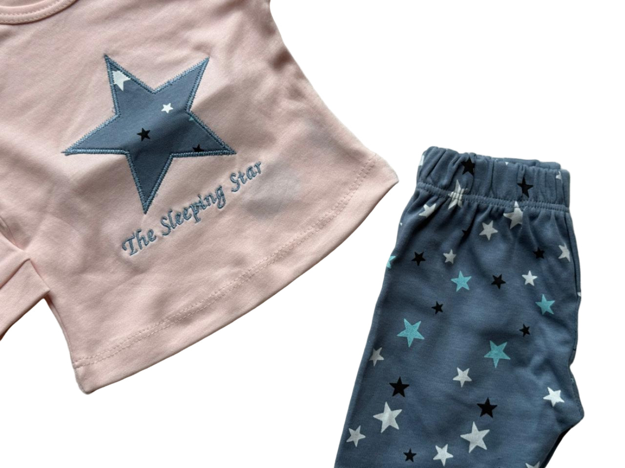 🌙Baby Girl Starry Nightwear Set – “The Sleeping Star”