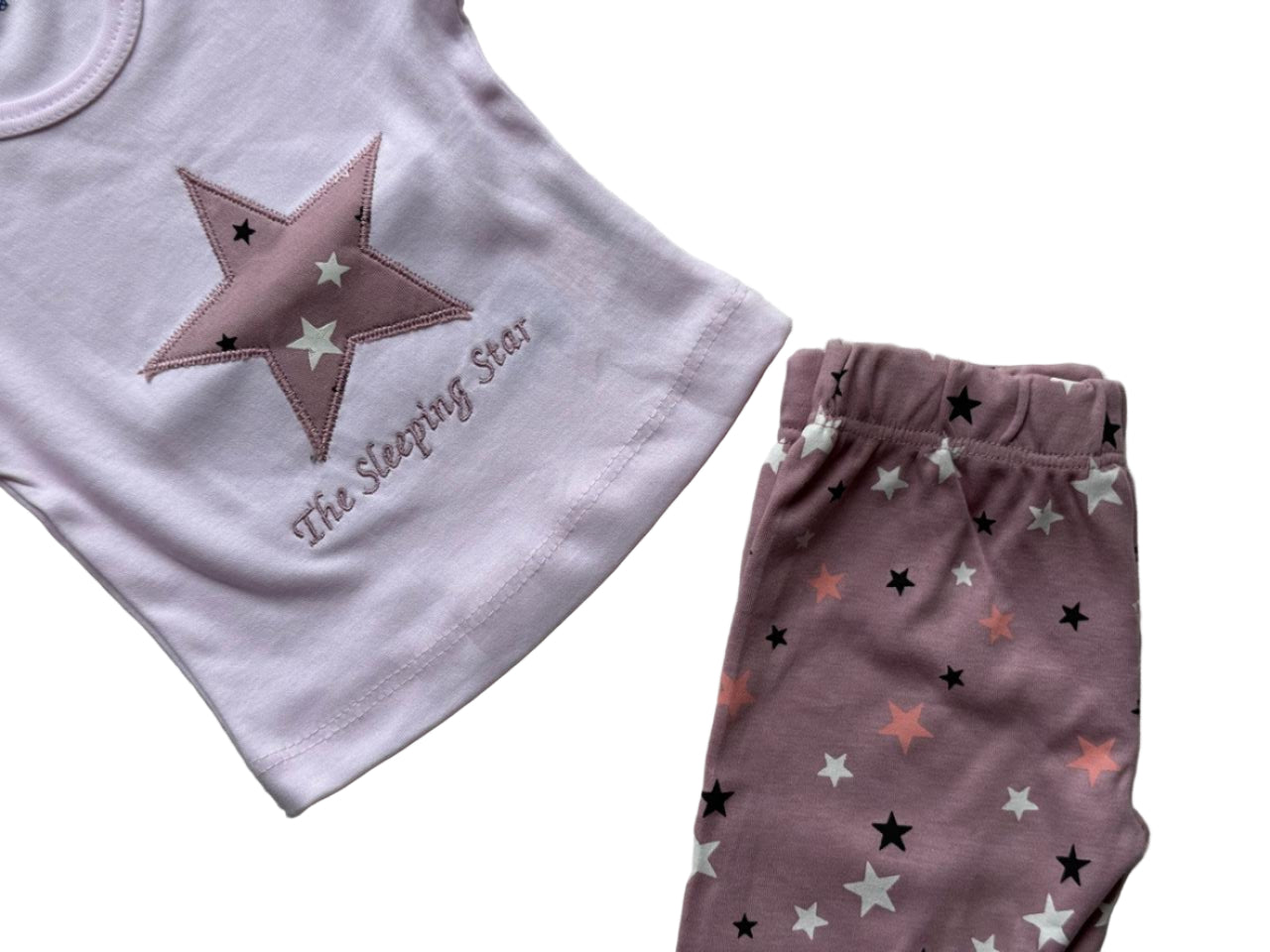 🌙Baby Girl Starry Nightwear Set – “The Sleeping Star”
