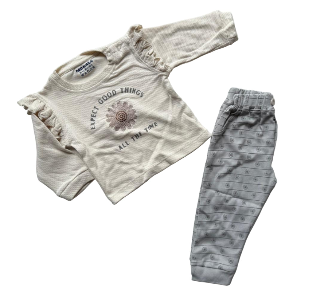 “Give your baby girl the perfect blend of style, comfort, and cuteness with this premium cotton outfit set.”