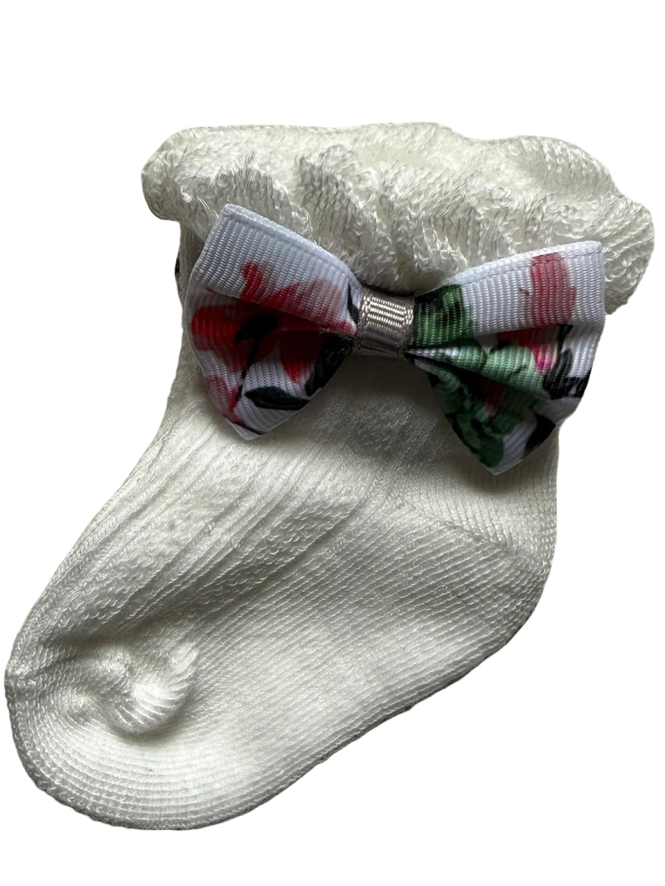 🌸 Baby Girl Headband &amp; Socks Combo – Floral Bow Design 🌸