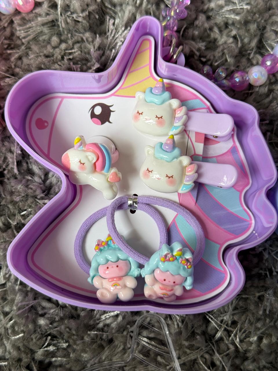 🦄 Cute Unicorn Kids Hair Accessory Set