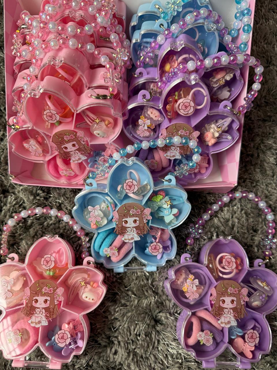 🌸 Mini Me Kidz Premium Hair Accessory Set – Cute Organizer Box 🌸