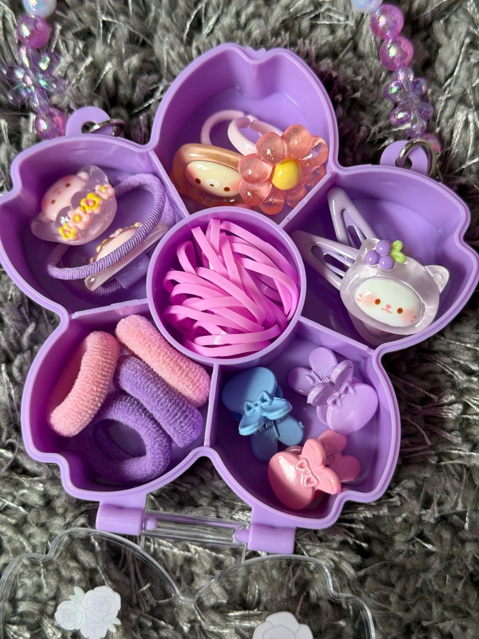 🌸 Mini Me Kidz Premium Hair Accessory Set – Cute Organizer Box 🌸