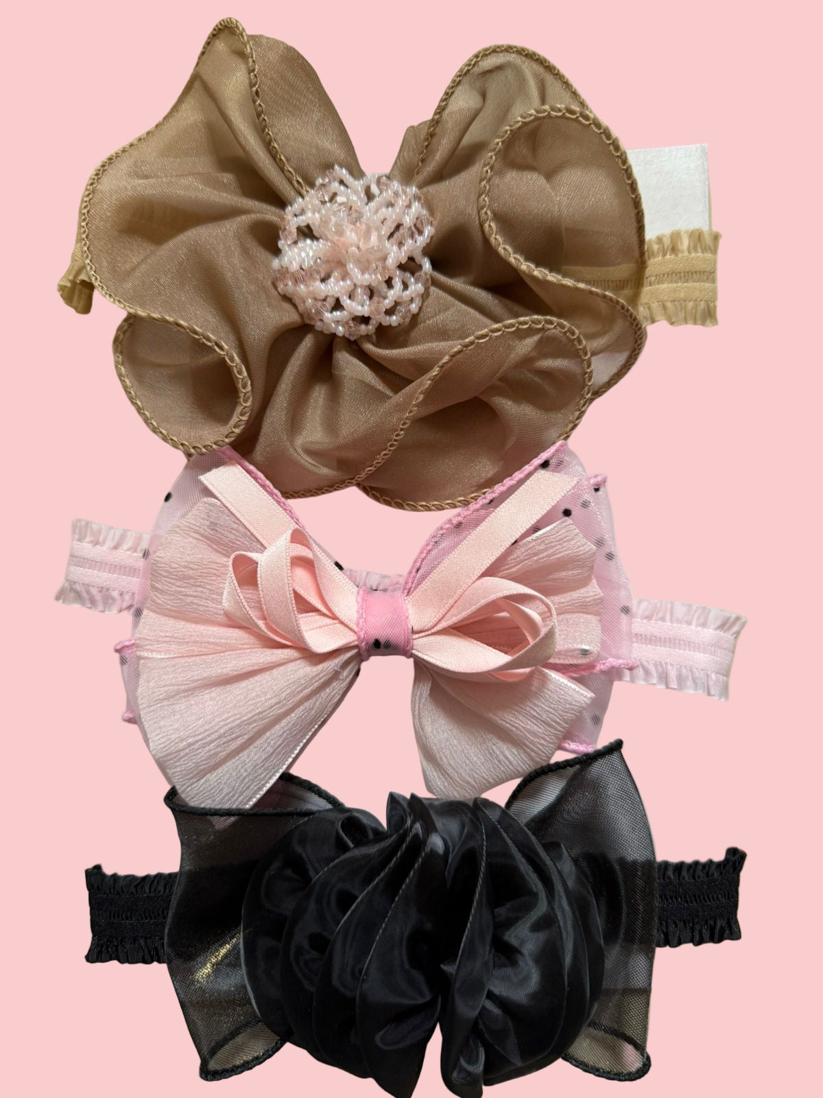 🌸 Baby Girl Premium Headband Set – 3 pcs Combo