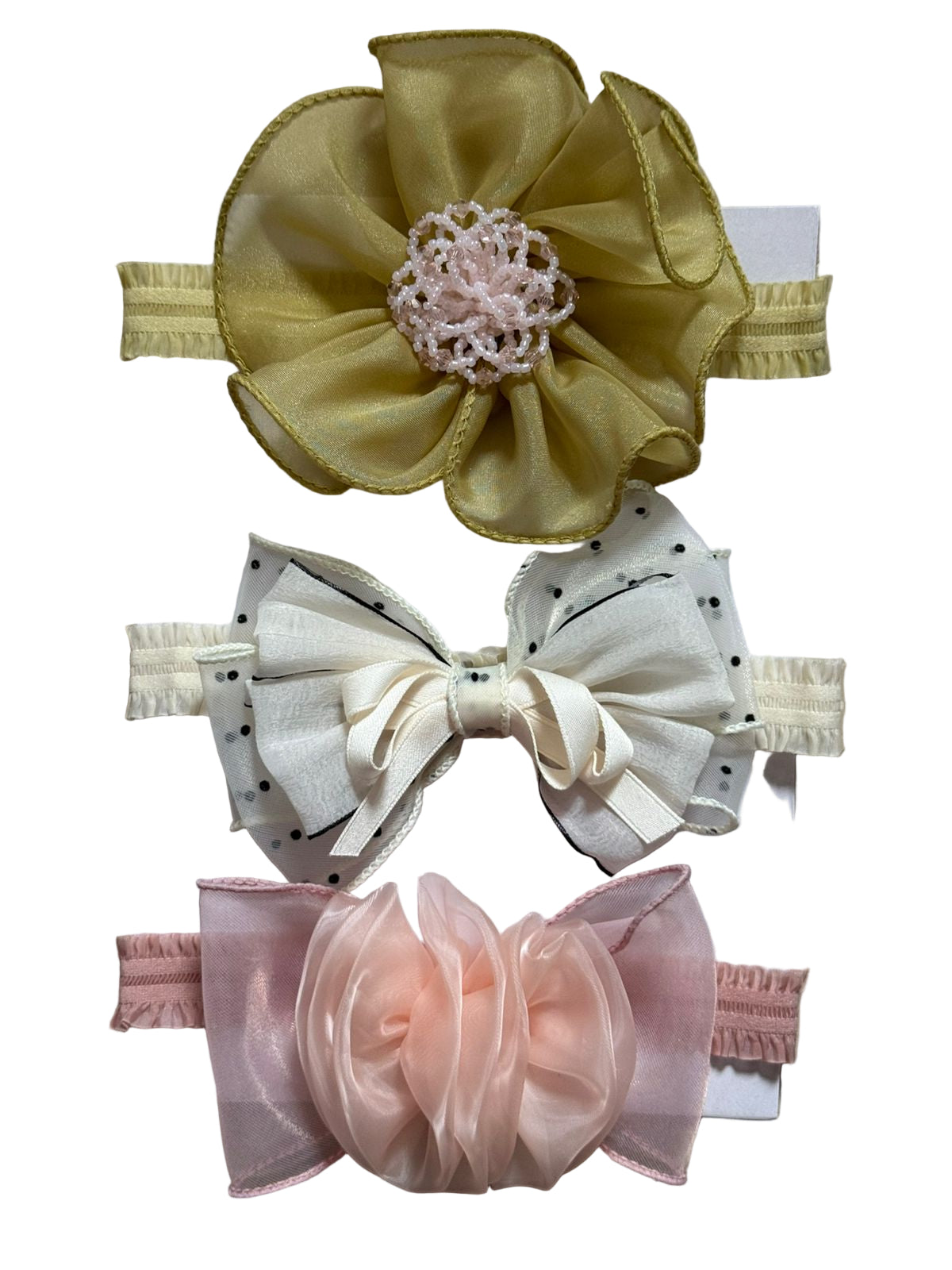 🌸 Baby Girl Premium Headband Set – 3 pcs Combo