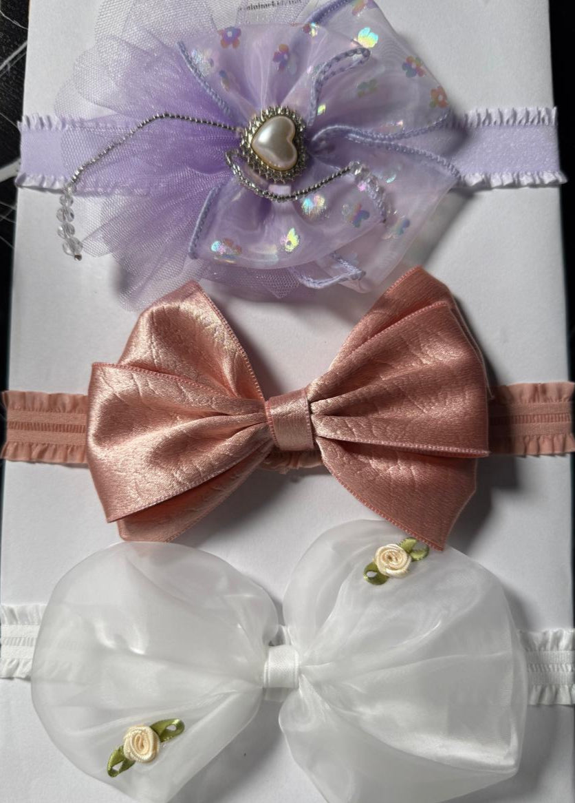 🌸 Mini Me Kidz Premium Baby Headband Set (Pack of 3)