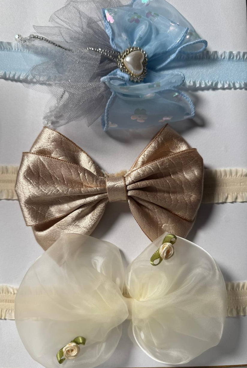 🌸 Mini Me Kidz Premium Baby Headband Set (Pack of 3)