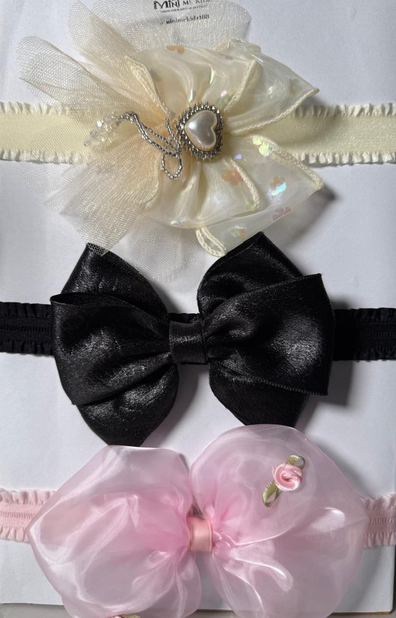 🌸 Mini Me Kidz Premium Baby Headband Set (Pack of 3)
