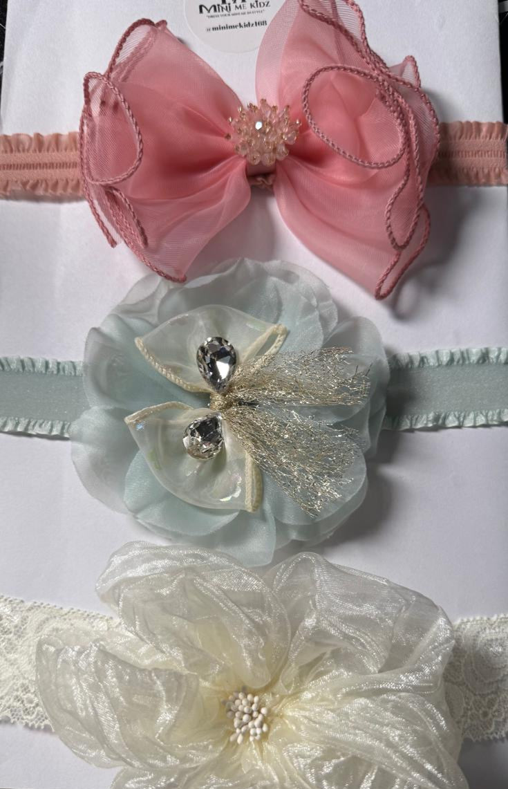 🌸 Mini Me Kidz Luxury Baby Headband Set (Pack of 3)