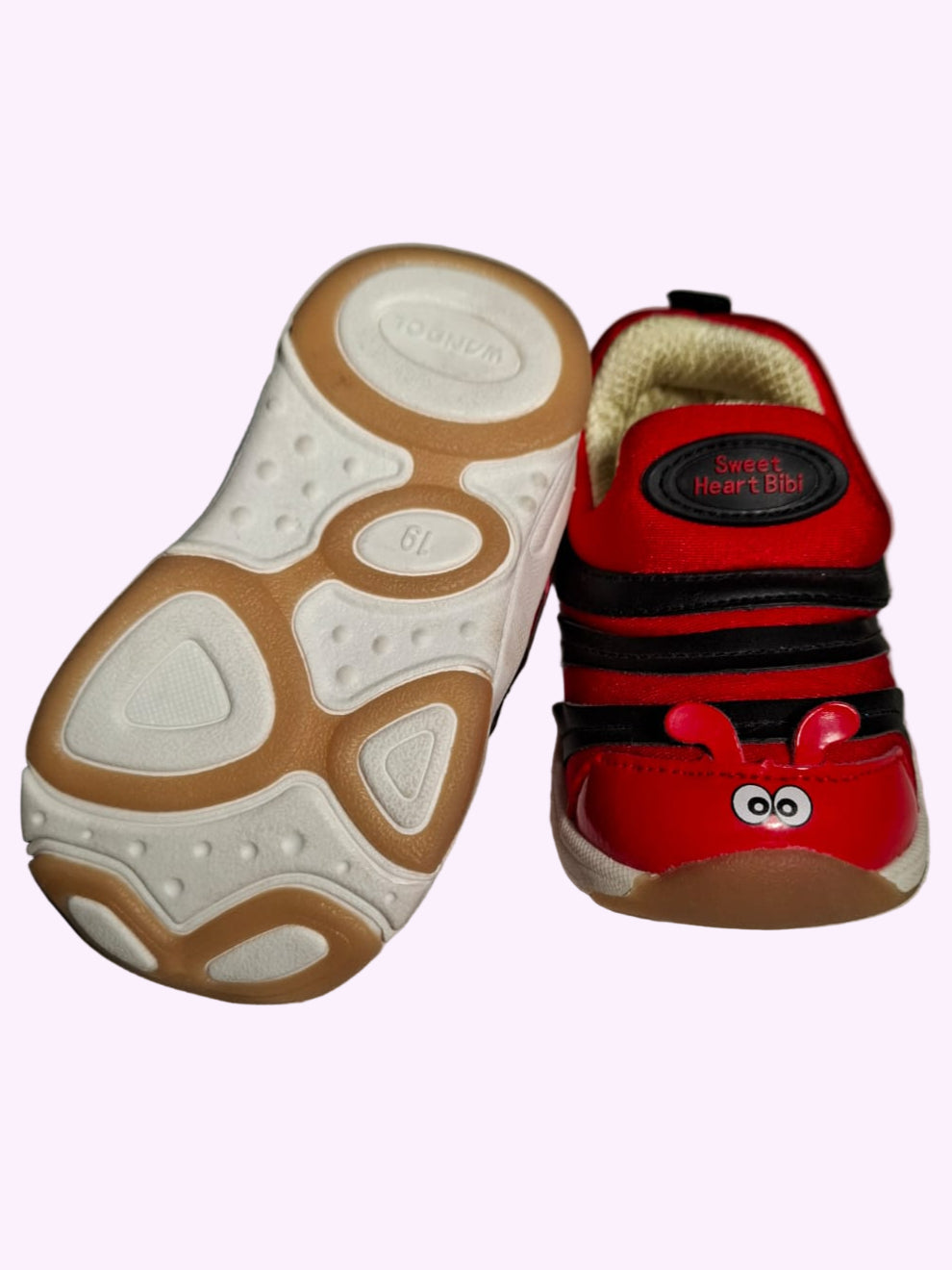Sweet Heart Bibi Baby Shoes – Red & Black