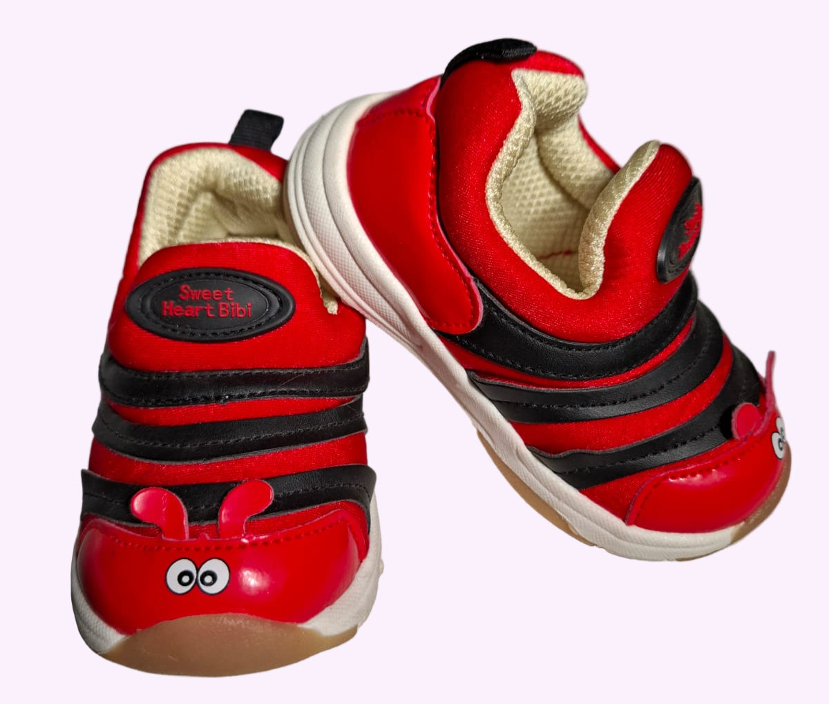 Sweet Heart Bibi Baby Shoes – Red & Black