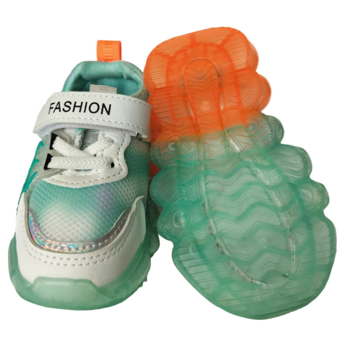 🧒 Kids’ Trendy Sports Shoes – Mint Green & White